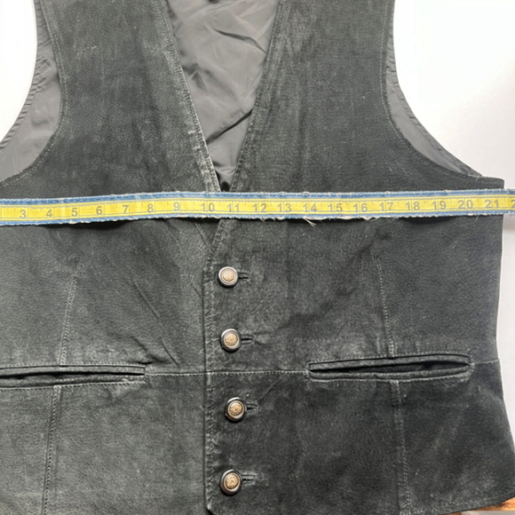 Wilsons Men's Black Suede Vest Large - Picture 6 of 9